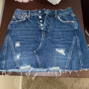 Free People denim skirt